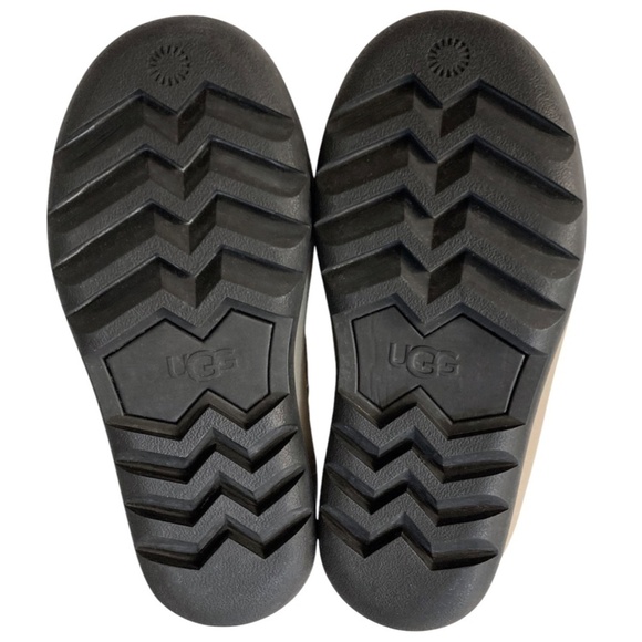 UGG Classic Maxi Mini Padded Puffer Ankle Boots Wool Lined Natural - Picture 7 of 8